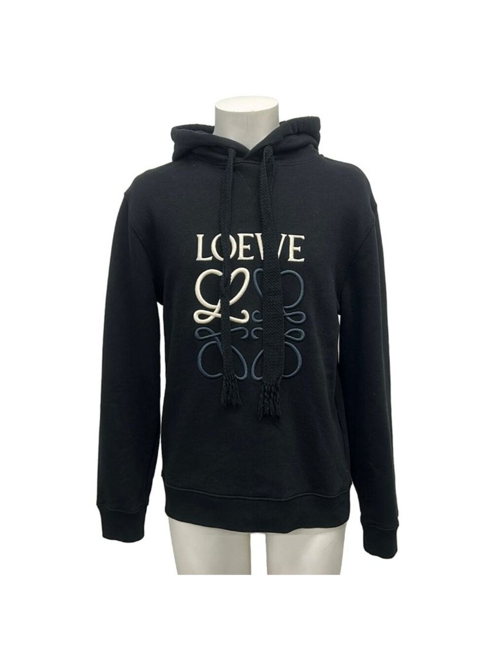 Loewe Hoodie S Black White Dark Navy Cotton